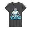 Mademark Polar Bear on Cracking Ice Floe Illustration T-Shirt - Dark Heather Grey
