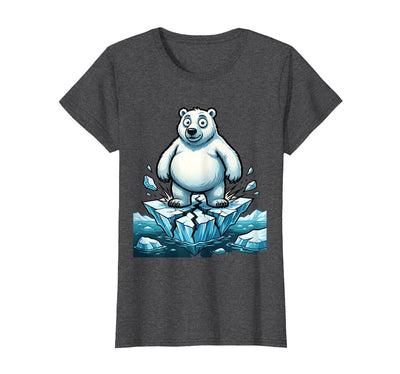 Polar Bear on Cracking Ice Floe Illustration T-Shirt