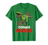 Dinosaur T Rex Zombie Saurus Halloween Kids Boys Zombie Saurus Skeleton Dinosaur T Rex Zombie Halloween Boys T-Shirt - Kelly