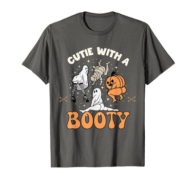 Funny Halloween Sexy Dancing Ghosts Cutie with A Booty Halloween Joke Twerking Ghost Splits Heel T-Shirt