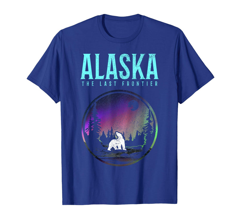 We Love Alaska - Apparel & Gifts Alaska Last Frontier Polar Bear Vintage Pride Souvenir T-Shirt - Royal Blue