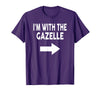 ShirtZilla I'm with The Gazelle Halloween Gazelle T-Shirt - Purple