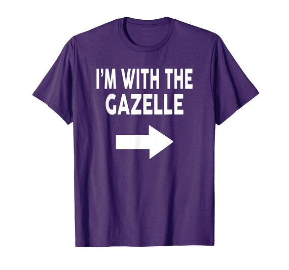 ShirtZilla I'm with The Gazelle Halloween Gazelle T-Shirt - Purple