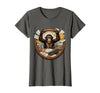 Mademark Monkey Office Chaos Funny Adult Humor Graphic T-Shirt - Women - Asphalt Grey