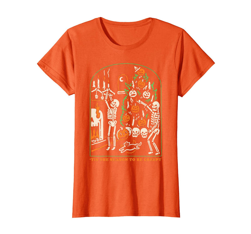 Halloween Creepy Season The Season to Be Creepy T-Shirt - Orange