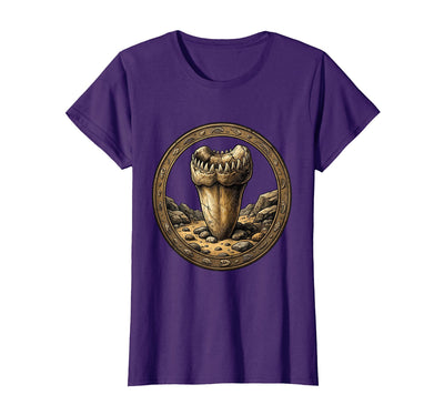 Fossilized Megalodon Tooth Ancient Shark Relic T-Shirt