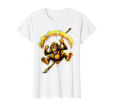 Mademark Swing First Ask Later Funny Monkey Design T-Shirt - Women - White