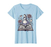 Mademark Fluent In Nonsense Alice in Wonderland Design T-Shirt - Baby Blue