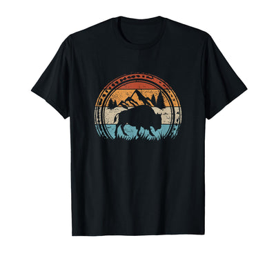 Retro Bison National Park Wildlife Vintage American Buffalo T-Shirt