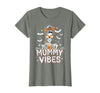 Mummy Vibes Halloween Coffee Funny Skeleton Tee Mummy Vibes Halloween Coffee Funny Skeleton Mother Mom T-Shirt - Olive