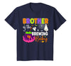 Halloween Baby Shower Brewing Baby Family Matching Brother of Brewing Baby Halloween Theme Baby Shower Spooky T-Shirt - Navy