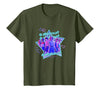 Stranger Things Starcourt Mall Vintage Neon Group Portrait T-Shirt - Olive Green