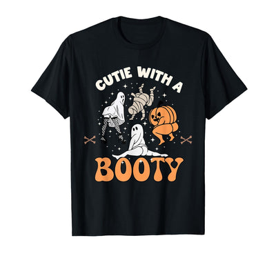 Funny Halloween Sexy Dancing Ghosts Cutie with A Booty Halloween Joke Twerking Ghost Splits Heel T-Shirt