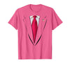 USA Trump Suit T-shirt Easy Halloween Costume USA President Trump Suit Easy Halloween Costume T-Shirt - Pink Heather