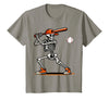 Funny Halloween Skeleton Sports Boys Costume Baseball Skeleton Spooky Boys Halloween Baseball Player T-Shirt - Slate Grey