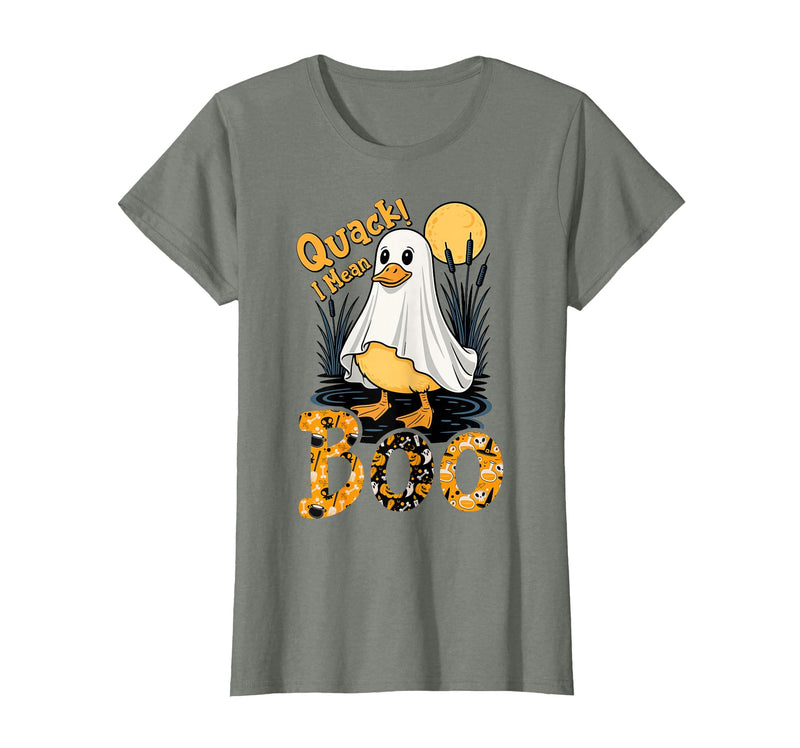Duck Halloween Gifts Co. Quack I Mean Boo Duck Trick or Treat Spooky Halloween Party T-Shirt - Olive Heather