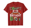 Football Birthday Boy Family Matching Mommy of The Birthday Boy Game Day Football T-Shirt - Cranberry Red