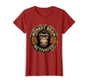 Mademark Monkey Brain Activated Funny Primate Design T-Shirt - Women - Cranberry Red