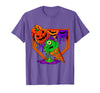 Ice Cream Drip Baseball Home Plate Halloween Tee Funny Halloween Baseball Ice Cream Drip Boys Girls Youth T-Shirt - Purple