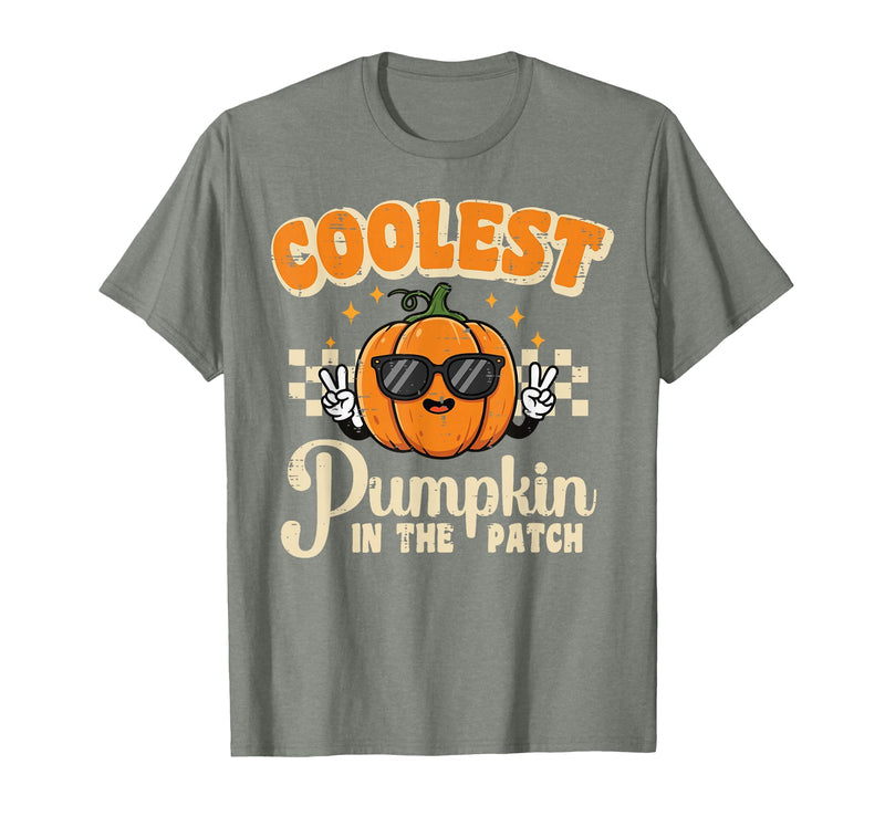 Halloween Shirts For Women Men Kids Boys Girls Halloween Coolest Pumpkin in Patch Costume Boys Kids Youth T-Shirt - Olive