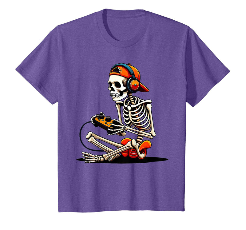 halloween skeleton shirts for teen boys men kids Halloween Skeleton Gamer Video Gaming Funny Gaming Skeleton T-Shirt -