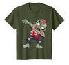 Halloween Shirts Women Men Kids Dabbing Zombie Brain Halloween Scary Dab Dance Boys Teen Men T-Shirt - Olive Green