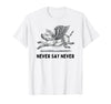 When The Pigs Fly: Gifts for Moms Kids Farmers Never Say Never Inspiring Flying Pig Tee Embrace Impossibity T-Shirt - White