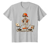 Funny Skeleton DJ Halloween Men Outfit Skeleton DJ Halloween Costume Turntable Music Funny Men Boys T-Shirt - Silver Grey
