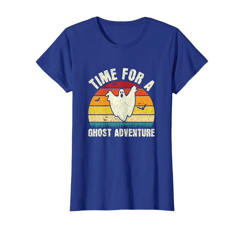 Funny Ghost Hunting Halloween Women Men Funny Ghost Hunting Scary Halloween Ghost Hunter T-Shirt - Royal Blue