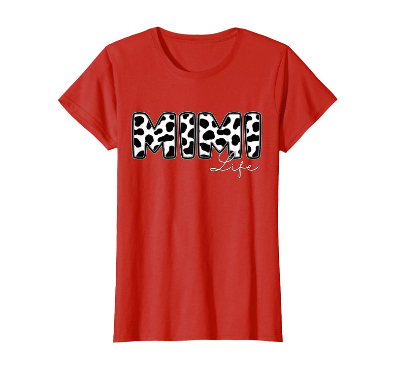 Cow Print Matching Family Apparel Mimi Life Cow Print Family Matching T-Shirt - Red