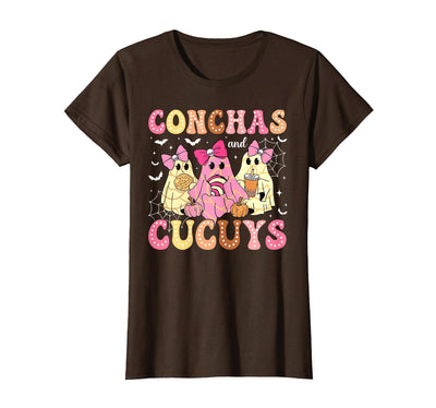 Funny Conchas and Cucuys Mexican Tees Halloween Cute Conchas and Cucuys Ghost Funny Halloween Mexican Ghost T-Shirt