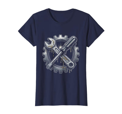Grease Monkey Wrench and Screwdriver Crossed T-Shirt - Women