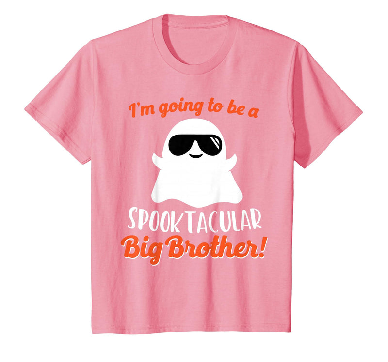 Halloween Pregnancy Announcements by HotW Big Brother Pregnancy Announcement Ghost Funny Boy Halloween T-Shirt - Pink