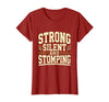 Mademark Strong Silent and Stomping Elephant Design T-Shirt - Women - Cranberry Red