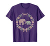 Mademark Elephant Mother and Calf Trunk Touch Mama Gift T-Shirt - Men - Purple