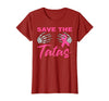 Amb Breast Cancer Awareness Month Warrior Survivor Save The Tatas Breast Cancer Pink Ribbon Skeleton Halloween T-Shirt -