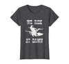 Halloween Witch Broomstick Costume Shop We Ride At Dawn Spooky Witch Broomstick Halloween Costume T-Shirt - Dark Heather Grey