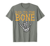 Mens Halloween Shirts For Dad Daddy Papa Men Halloween Dad to The Bone Skeleton Hand Fun Papa Costume Men T-Shirt - Olive