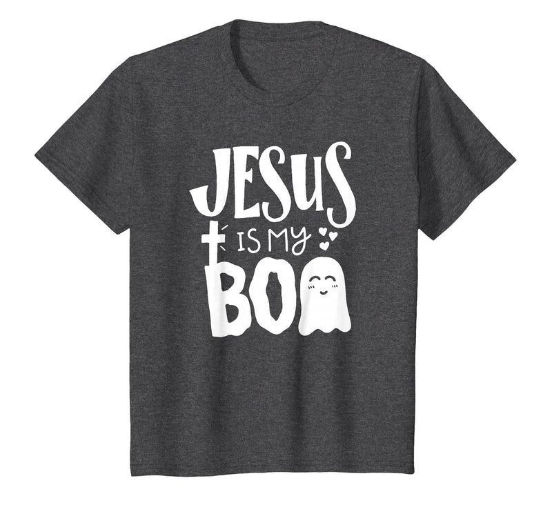 Jesus is My Boo - Funny Christian Halloween Quote Humor T-Shirt - Dark Heather Grey
