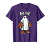 Spooky Bigfoot Sasquatch Ghost Halloween Humor Fun Boo Foot Bigfoot Ghost Sasquatch Halloween Funny Humor T-Shirt - Purple