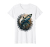 Mademark Shark Swimming Through School of Fish T-Shirt - White