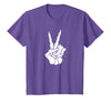Goodtogotees Skeleton Hand Peace Sign Halloween t-Shirt T-Shirt - Purple Heather