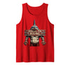 Mademark Dorsal Fin Rising Shark Men Graphic Design Tank Top - Red