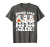 Wound Care Nurse Boo Boo Crew Halloween Wound Care Boo Boo Crew Nurse Funny Ghost Halloween Nurse T-Shirt - Asphalt Grey