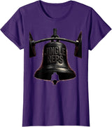 Women's Jingle Reps Blackwork Dotwork Christmas Weightlifting Gym T-Shirt - Purple