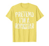 Funny Halloween Party Matching Family Costumes Tee Pretend I'm A Rockstar Costume Family Halloween Rock Star T-Shirt - Lemon