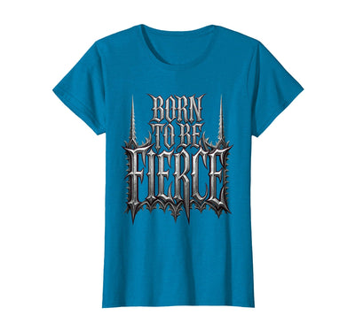 Born to Be Fierce Shark Graphic Design T-Shirt