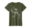 Cowgirl Western Rodeo Rodeo Cowgirl Western Horse T-Shirt - Olive Green