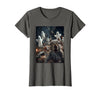 Funny Halloween Animals Selfies Clothing Funny Squirrel Selfie with Ghosts Haunted Forest Halloween T-Shirt - Asphalt Grey
