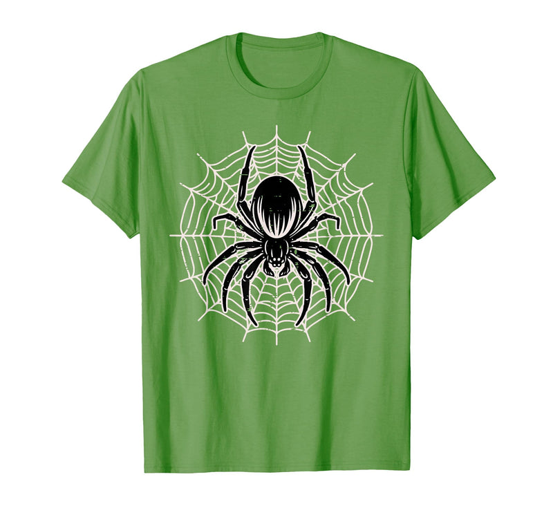 Halloween Shirts For Women Men Kids Boys Girls Halloween Spider with Web Vintage Costume Men Boys Kid Women T-Shirt - Grass